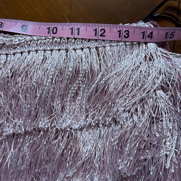 Women Missguided Pink Fringe Halter 1920's Flapper Style Cocktail Party Romper 6 - Picture 11 of 16